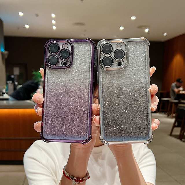 
Suitable for Huawei Nova14 eye protection glitter electroplated shell Honor 400 airbag enjoy 80 comes with lens film soft Mate70pro protective case