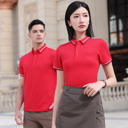 Combed Cotton Lapel Short-Sleeved Polo Shirt for Men and Women, T-Shirt, Work Clothes, Graduation Class Uniform, Activity Cultural Shirt, School Uniform Logo