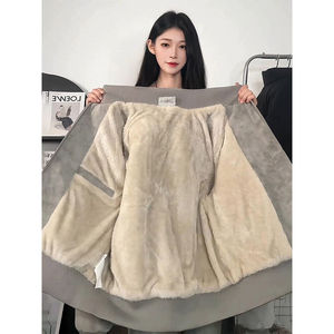 
Gray velvet thickened leather jacket and cotton jacket for men in winter tie-dye pu cotton jacket American stand-up collar short motorcycle jacket