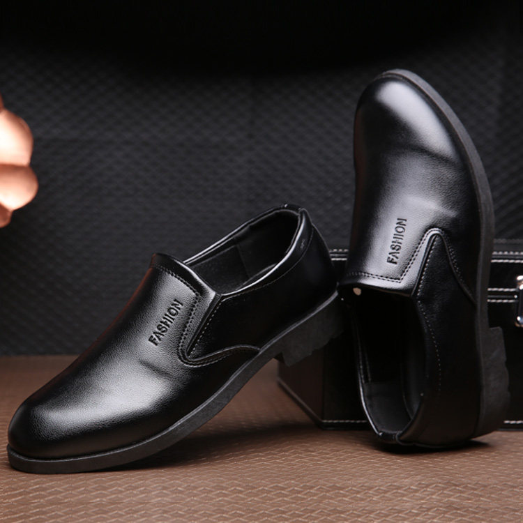 Zapatos Casual de Cuero Negro para Hombre Trabajo, Chef