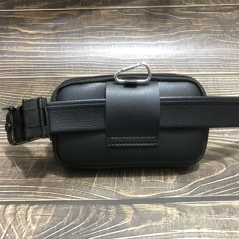 BAGZY Sac Banane Ceinture Homme - Pochette Bandoulière Multifonction Noire Pratique