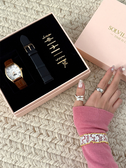 Titus 3220 レディース スイスクォーツ時計 - ヴィンテージレザー