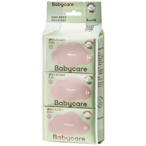 
babycare wet tissue for infants and toddlers for hand and mouth farts 6 draws 6 packs for children newborn babies family affordable