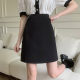 Boiled skirt female A -character skirt hip -step skirt, fat mm wild work black anti -walking suit professional skirt short skirt
