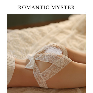 Steading strap sexy hollow soft lace lace lace panties bowl bowl ribbon temptation low waist briefs
