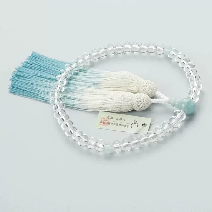 本水晶 御念珠 切子 白水晶(女性用) 本水晶 御念珠 切子 白水晶(女性用) 数珠・念珠 『送料無料！ 八宗用