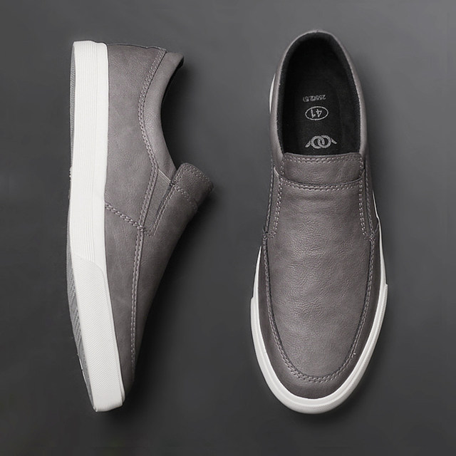 Men's shoes, trendy shoes, summer casual shoes, leather shoes, lazy people pedal versatile Korean style trendy shoes, men's breathable foot cover