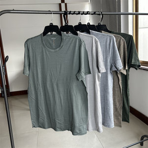 
Sports T-shirt men's spring and summer quick-drying antibacterial merino blend sun protection running outdoor training short sleeve round collar