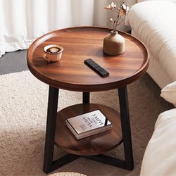 Coffee Table for Home Use, Small Apartment Sofa Side Table, Round Tea Table, Balcony Small Table, Simple Bedside Table, Storage Rack