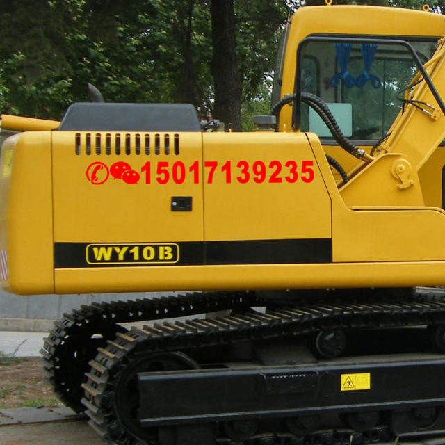 Excavator rental phone number sticker truck crane mobile phone digital