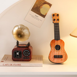 Vintage Phonograph Ornament, Creative Living Room Home Decor, Entryway Tabletop Music Box, Nostalgic Decoration with a Niche High-End Feel