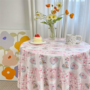 
Korean cute cartoon gentle floral dining tablecloth pastoral picnic cloth ins blogger taking photo background cloth girl heart