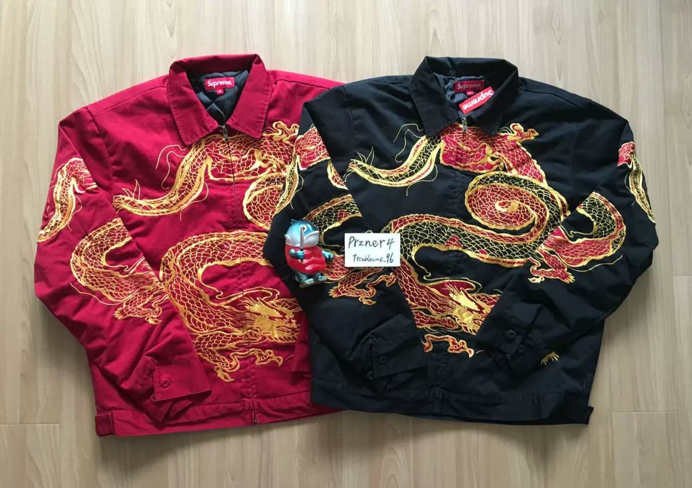 Supreme Dragon Work Jacket 18FW 龍袍龍紋刺繡夾克外套-Taobao