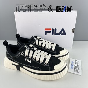 
FILA Fila mattress shoes, black and white men and women, versatile light and fashionable casual canvas shoes, F12W322305FBK