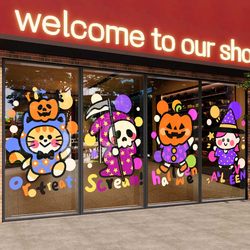 The entire sheet of ultra-transparent electrostatic glass door sticker decoration