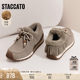 Scatto 2025 new winter retro furry shoes plus velvet warm deep-mouth shoes flat shoes women's shoes J2575DM5