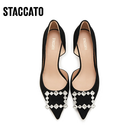 STACCATO ︎ ポインテッドトゥラインストーンシューズ｜レディース