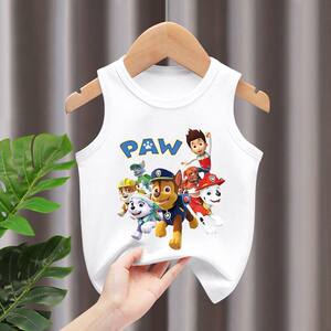
Wangwang team children's vest men summer thin sleeveless boy young boy pure cotton children medium-sized boy small vest