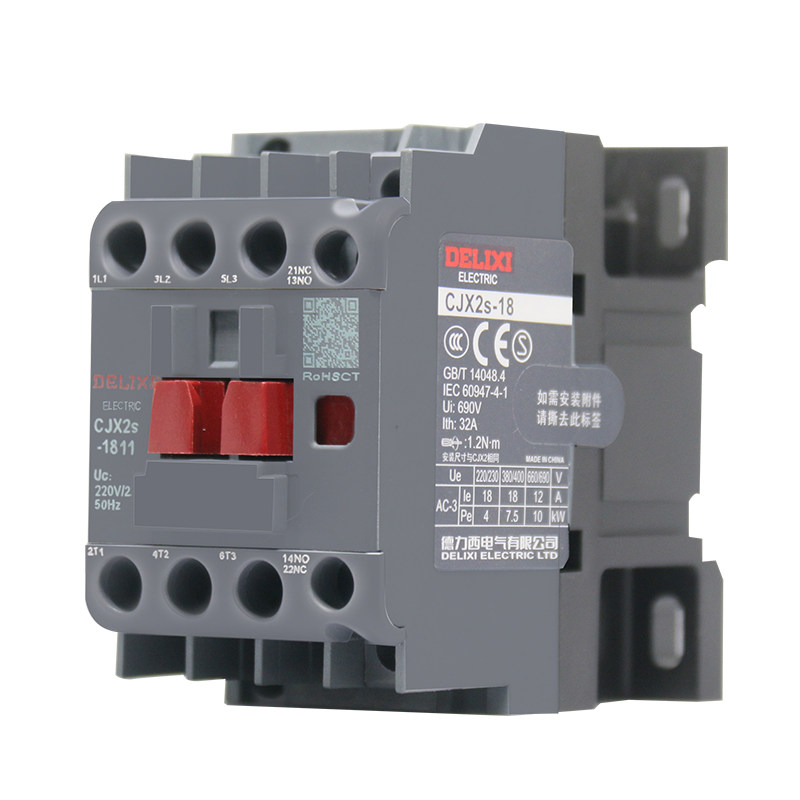 Produktbild von EBGAZSPD CJX2s-1801 AC-Schütz 18 A, 3-polig, 220 V, 1NO – Für DIN-Schiene, Motorschütz