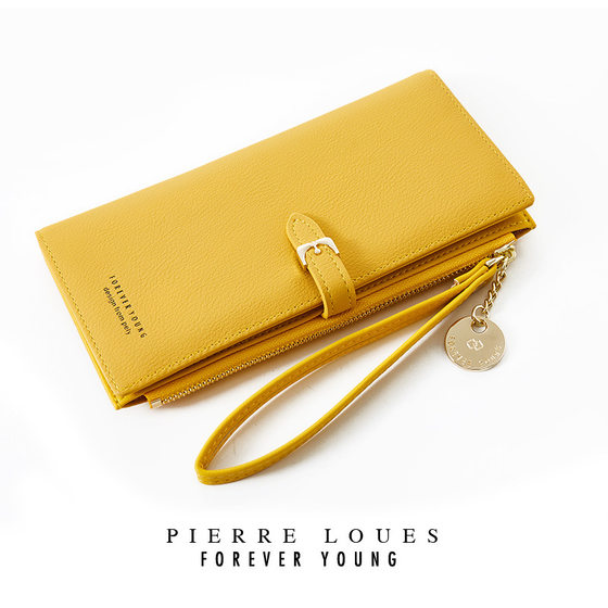 
Niche design yellow wallet for women 2025 new small ultra-thin long clutch fashion wallet Korean