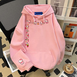 Spring and Autumn 2025 New Style Pure Cotton Versatile Hooded Sweatshirt for Girls, Loose Pullover Inner Hoodie Jacket for Autumn and Winter