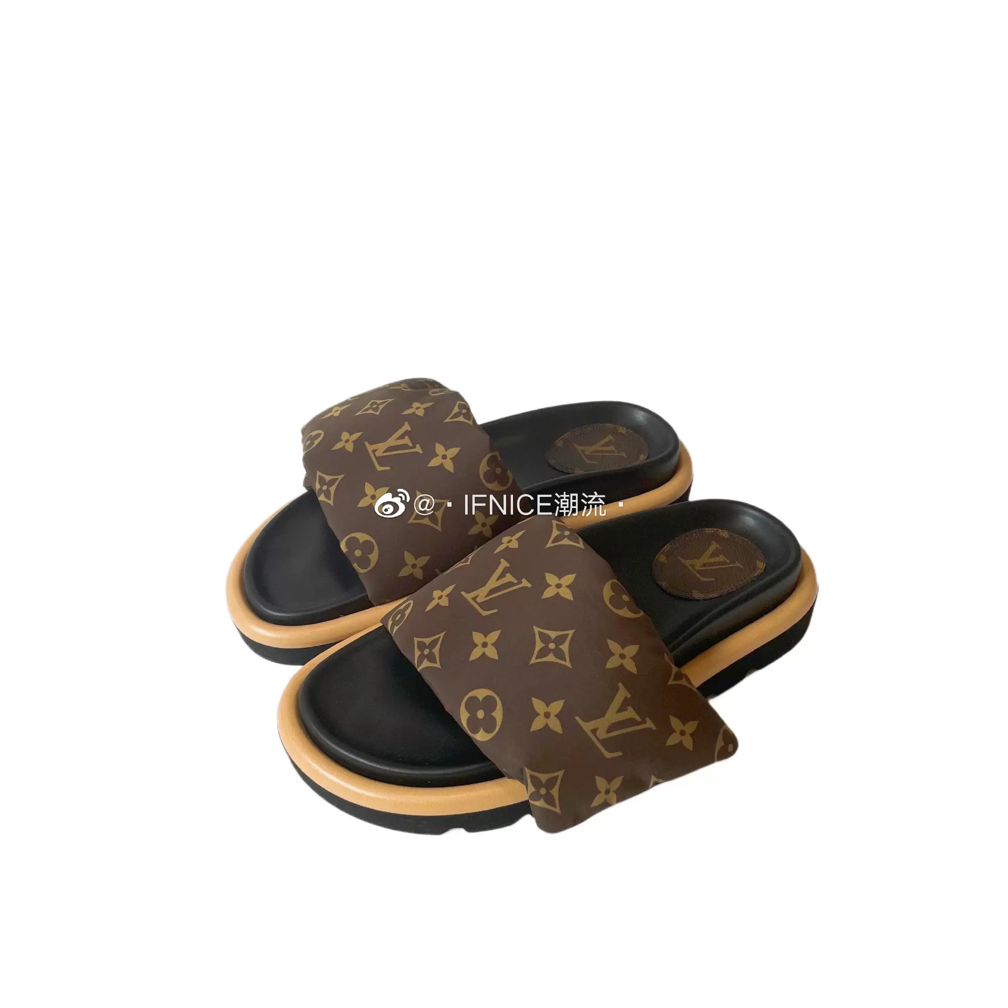 Lv Fur Slides Taobao