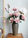 Hoa giả cao cấp, hoa giả mộc lan trắng, bó hoa phòng khách, trang trí phòng ngủ đặt sàn, cắm hoa khách sạn thân cây mai giả Cây hoa trang trí