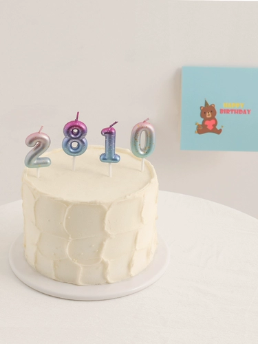 Галактический градиент, цифровая свеча на день рождения, украшение для вечеринки для детей и взрослых, макет сцены, плагин для торта, украшения