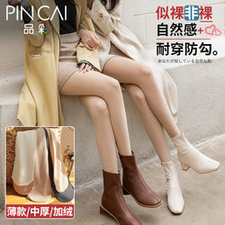 Nude Pantyhose for Women, Autumn and Winter, Skin-Colored, Snag-Resistant, Glossy, Fleece-Lined, Thick, Ultra-Natural, Base Layer Tights