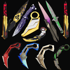 
Valorant Fearless Contract Weapon VCT Claw Knife Purple Gold Frenzy Singularity Folding Championship Knife Unedged