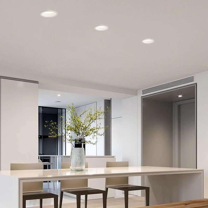 통 LED 매입형 스포트라이트 홈 천장 조명 눈부심 방지 속 좁은 측면 거실 2023 새로운 스타일 메인 조명 없음 -