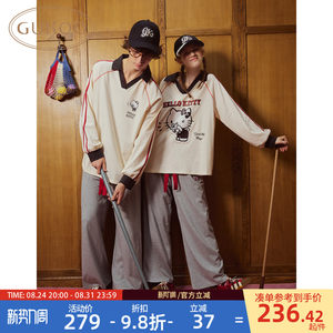 Gukoo/果壳情侣睡衣女2026新款春秋HelloKitty可外穿纯棉家居服C