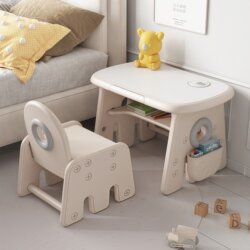 Children's Study Table and Chair Set Can Be Raised and Lowered, Baby Small Desk, Game Table, Early Education Table, Kindergarten Baby Writing Table