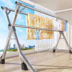 Jia Bangshou Clothes Drying Rack, Foldable Indoor Household Use, Bedroom, Outdoor Balcony Clothes Drying Telescopic Rod, Quilt Drying Magic Tool