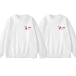 Clothing Suitable for Taking Wedding Registration Photos, Couple's Matching Sweatshirts, Autumn and Winter Fleece-Lined and Thickened Sweatshirts for Id Photo Shoots, Trendy