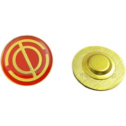 Round Union Plastic-Coated Metal Badge Crystal Name Tag Badge Brooch Pin Magnetic Union Badge