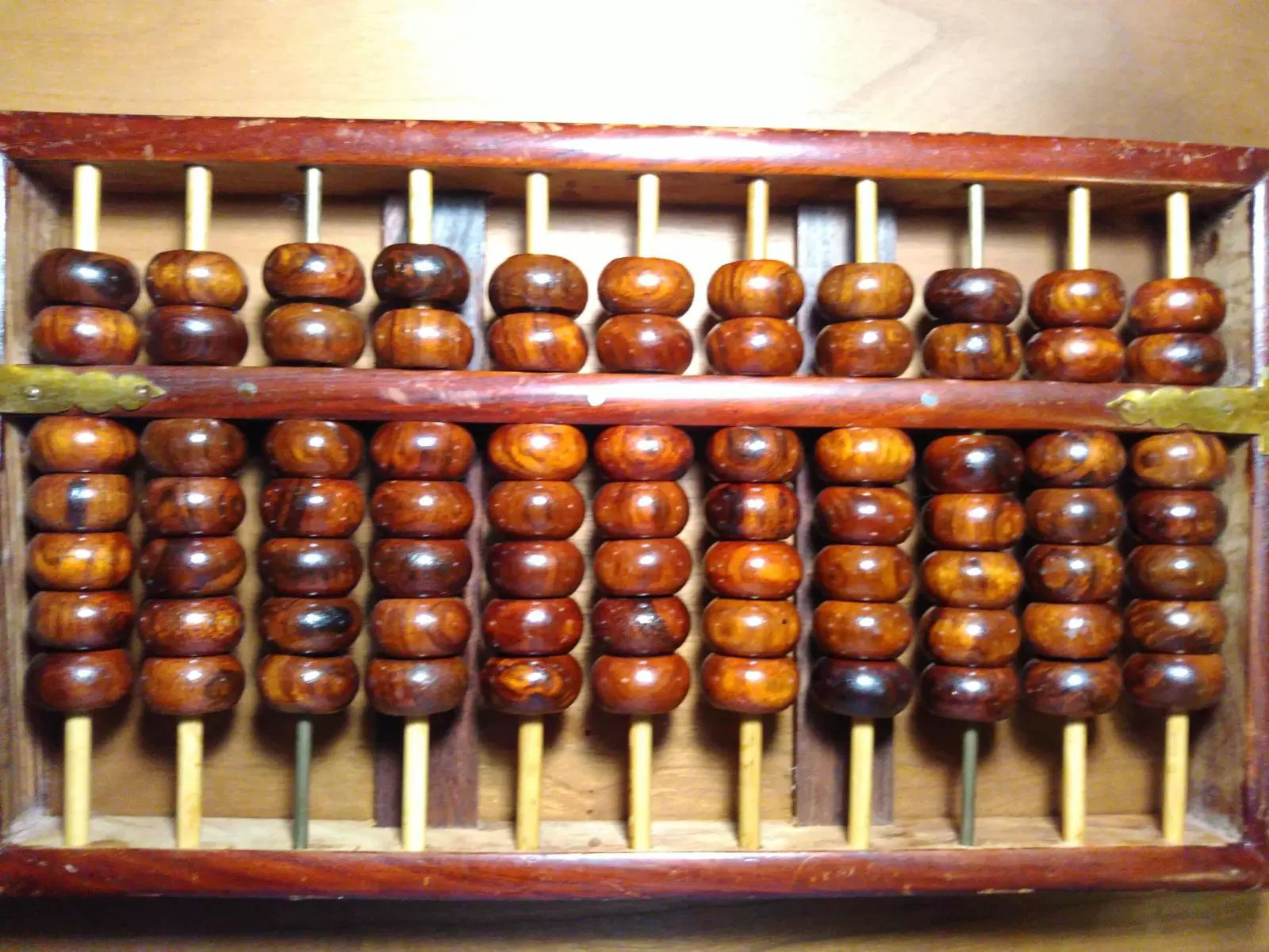 包老保真荷花牌海南黄花梨老算盘11档原装海外回流收藏级品相