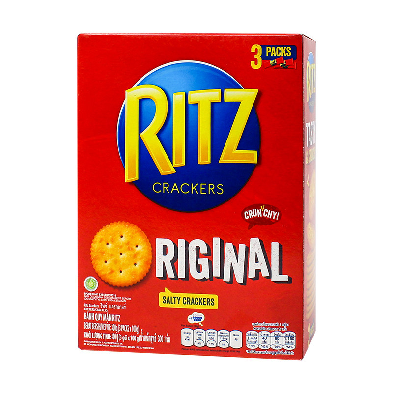Bánh quy ritz kafle lishi nhập khẩu indonesia - vị muối tiêu Đen 300g snack