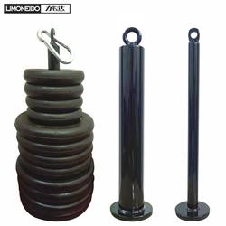 Fitness Barbell Weight Plate Holder Bar 20mm Small Diameter 48mm Medium-Large Hole Plate Load-Bearing Support Bar Glossy Black