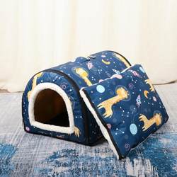 Dog Kennel for All Seasons, Thickened and Warm in Winter, Enclosed Yurt-Style, Safe Sleeping Den for Small, Medium, and Large Dogs