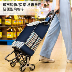 Folding Grocery Cart for Home Use, Sturdy and Durable, Lightweight Shopping Cart, Portable Basket for Groceries