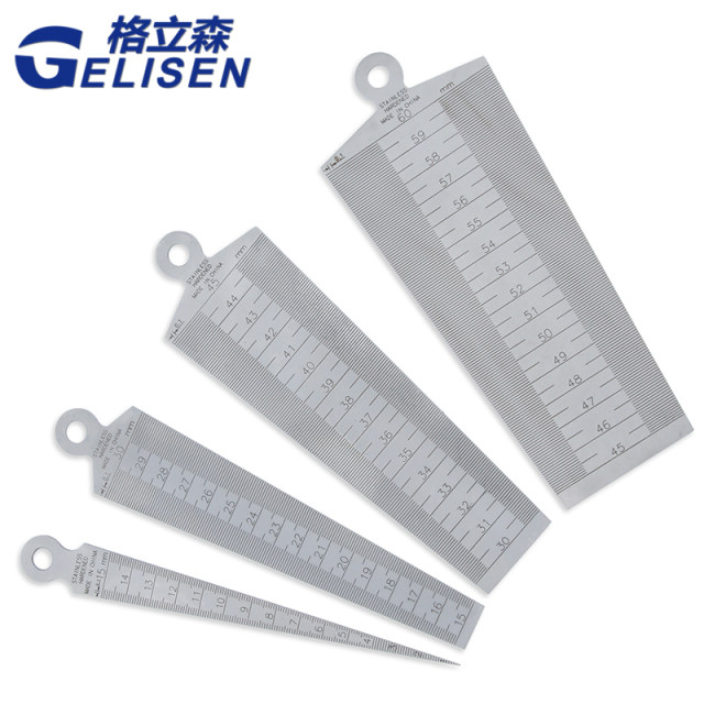 thumbnail image 2 of Taper Gage High Precision Stainless Steel Wedge Feeler Hole Taper Gauge Ruler Measuring Tool For Measuring Of Cylindrical Bores/Gap Size/Welding Gap Measure 2 of 14
