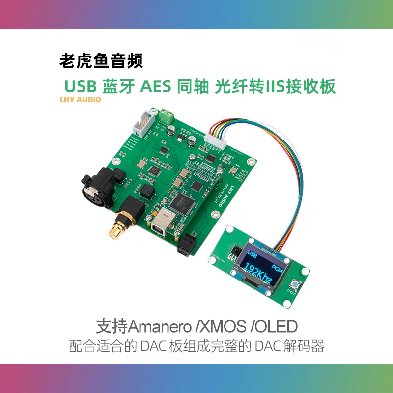 USB同轴蓝牙AES光纤转IIS支持XMOS/Amanero AK4118接收板DAC 1794 