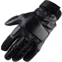 Genuine Leather Gloves, Full-Finger Men's Outdoor Sports Tactical Gloves, Goatskin Special Forces Cycling Gloves, Shock-Absorbing, Non-Slip and Wear-Resistant