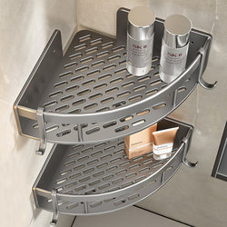 Bathroom Shelf Triangular Storage Rack for Shower Gel, Shower Room Storage Shelf, No-Drill Wall-Mounted