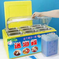 Multi-Compartment Internet-Famous Stall Insulated Box Commercial Outdoor Food Warming and Cooling Box Ice Powder Foam Box Meal Cold Storage Box