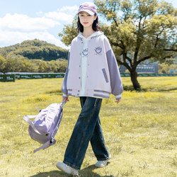 Girls' Baseball Jacket 2026 Spring New Stylish Outerwear for Older Children, Spring and Autumn Sports Top for Girls, Trendy Spring Clothing