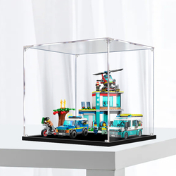 Emergency Rescue Center 60371 Acrylic Display Box Suitable For Lego Figure Model Blind Box Dustproof Storage Box