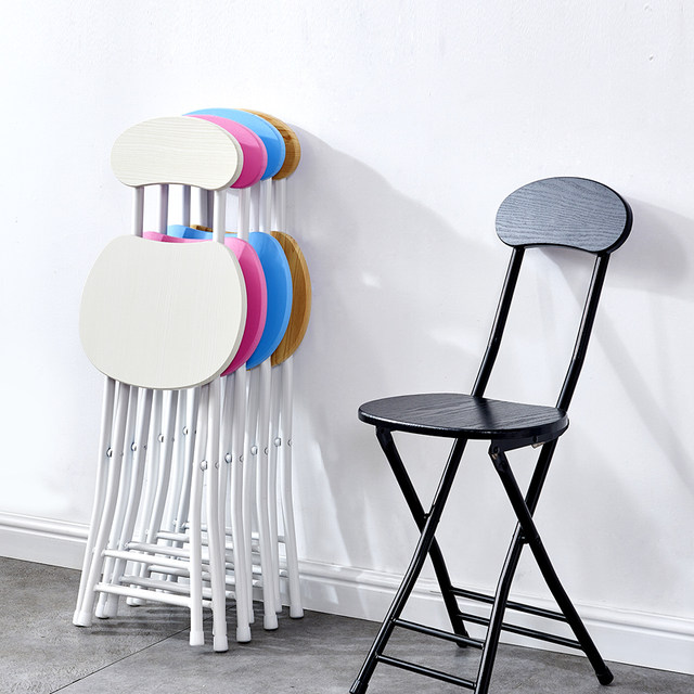Folding chair stool backrest chair portable home dining chair modern ...