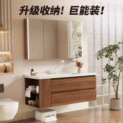 Medieval Style Bathroom Cabinet Set with Integrated Ceramic Basin, Bathroom Sink, Washbasin, Countertop Basin, and Bathroom Side Cabinet